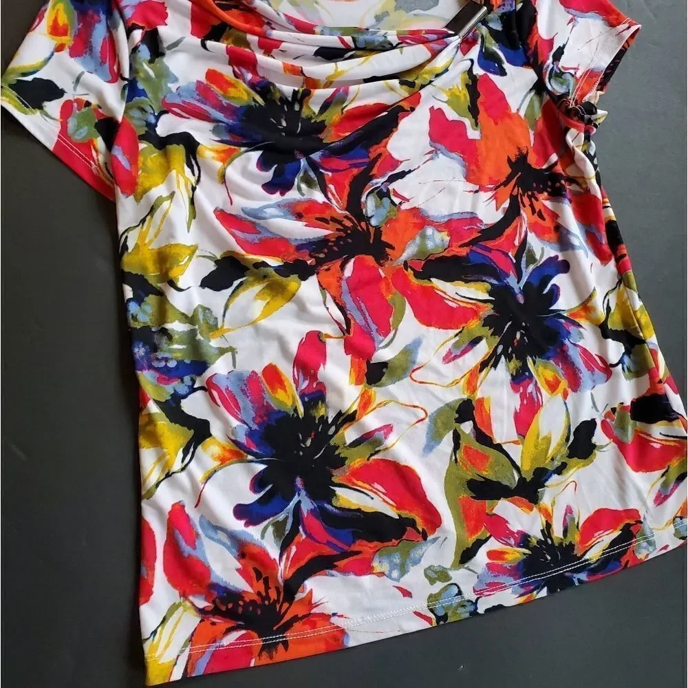 212 collection Multi Floral Print Blouse - Picture 4 of 10